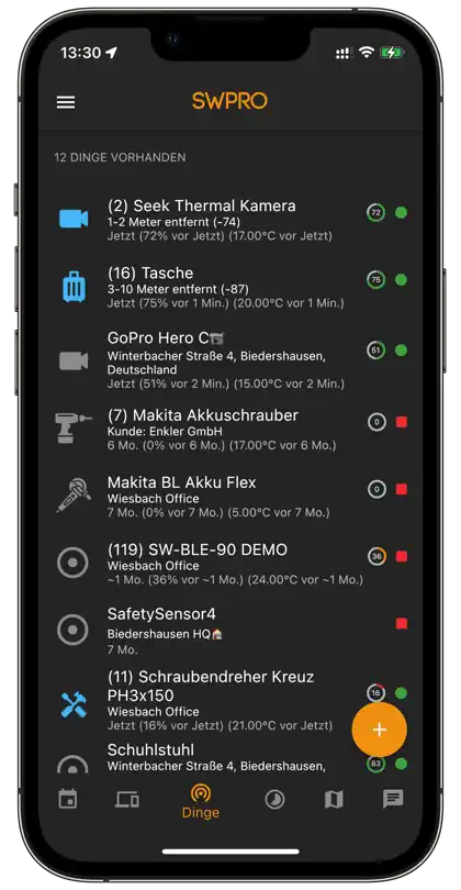 SWTracker mobile app screenshot 2